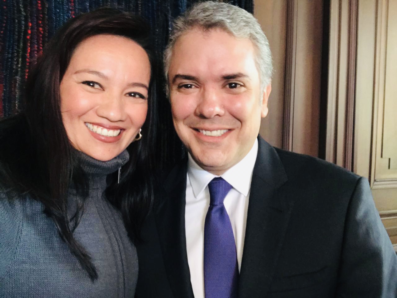 Con el Presidente de Colombia